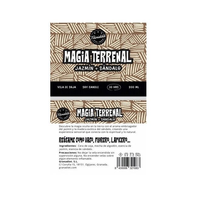TRINIDAD VELA VASO MAGIA TERRENAL 200ml. - Imagen 3