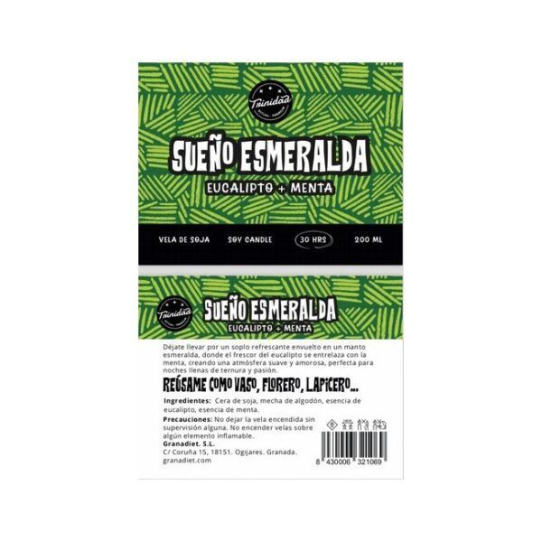 TRINIDAD VELA VASO SUEÑO ESMERALDA 200ml. - Imagen 3