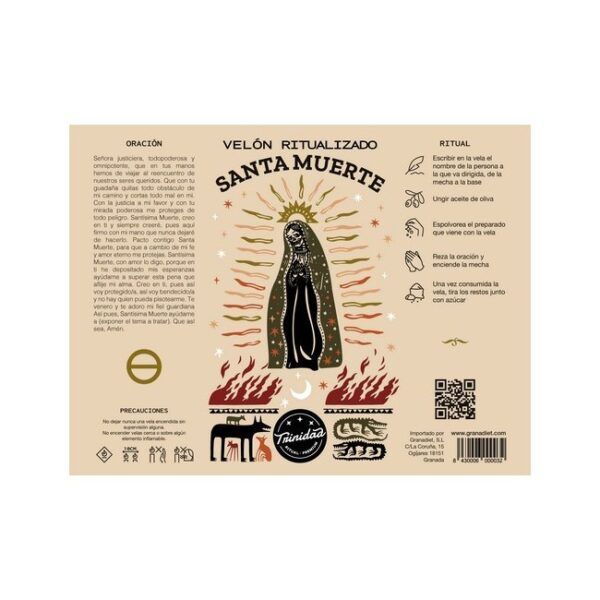 TRINIDAD VELÓN RITUALIZADO SANTA MUERTE - Imagen 2