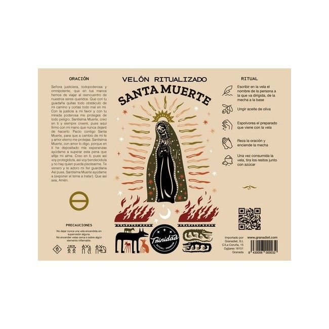 TRINIDAD VELÓN RITUALIZADO SANTA MUERTE - Imagen 2