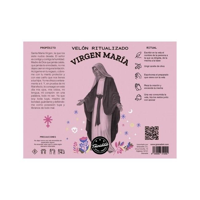 TRINIDAD VELÓN RITUALIZADO VIRGEN MARÍA - Imagen 2
