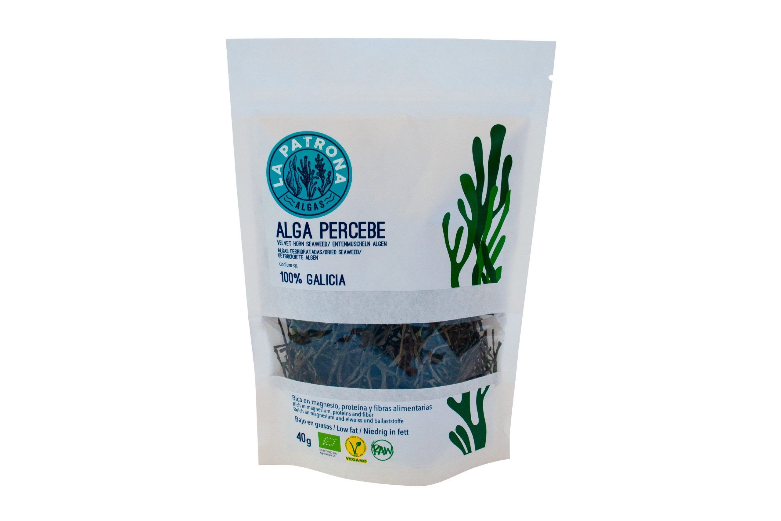 Alga Percebe Eco Deshidratada 40gr. (Codium tomentosum)