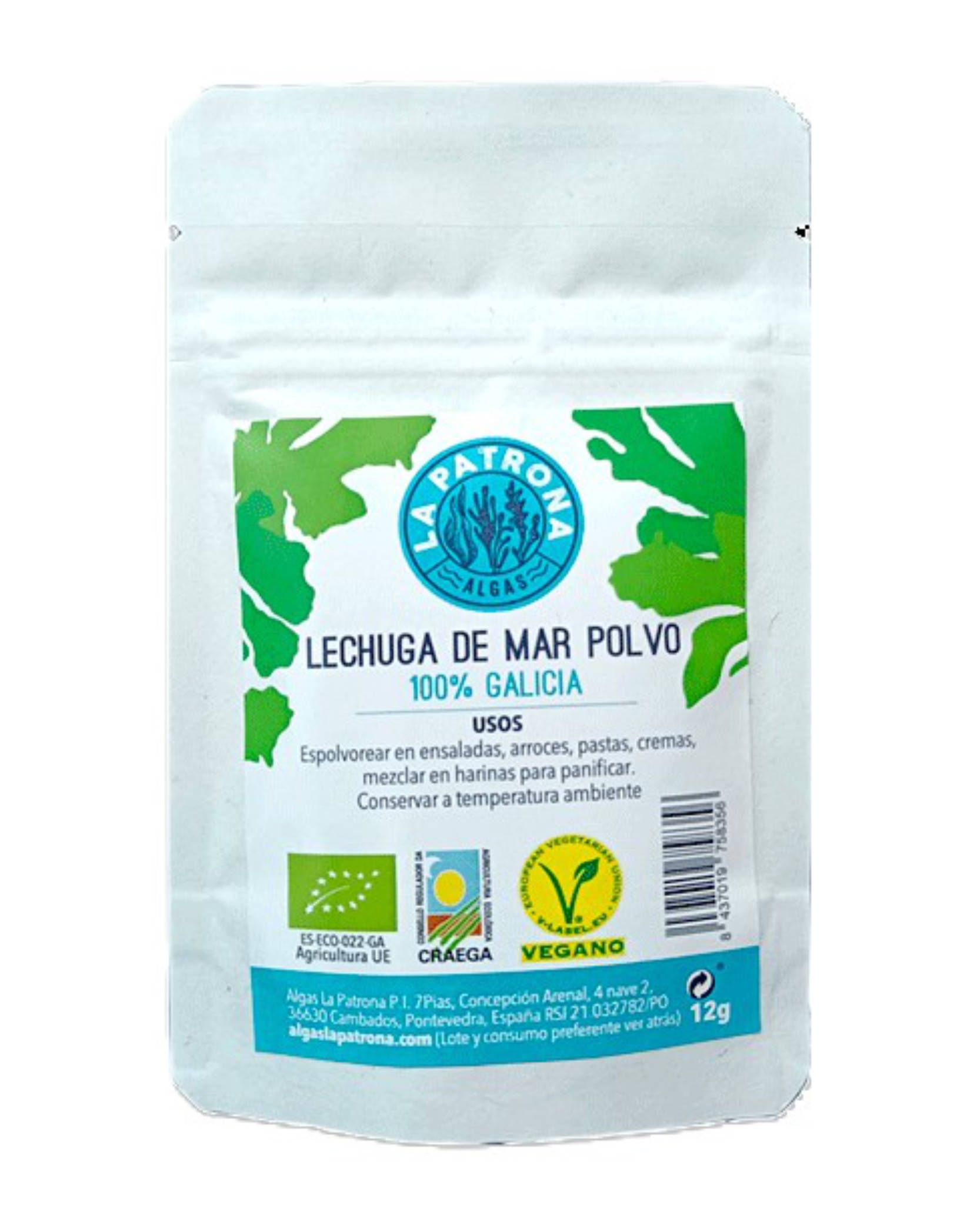 Sazonador alga Lechuga de Mar en polvo 12gr.