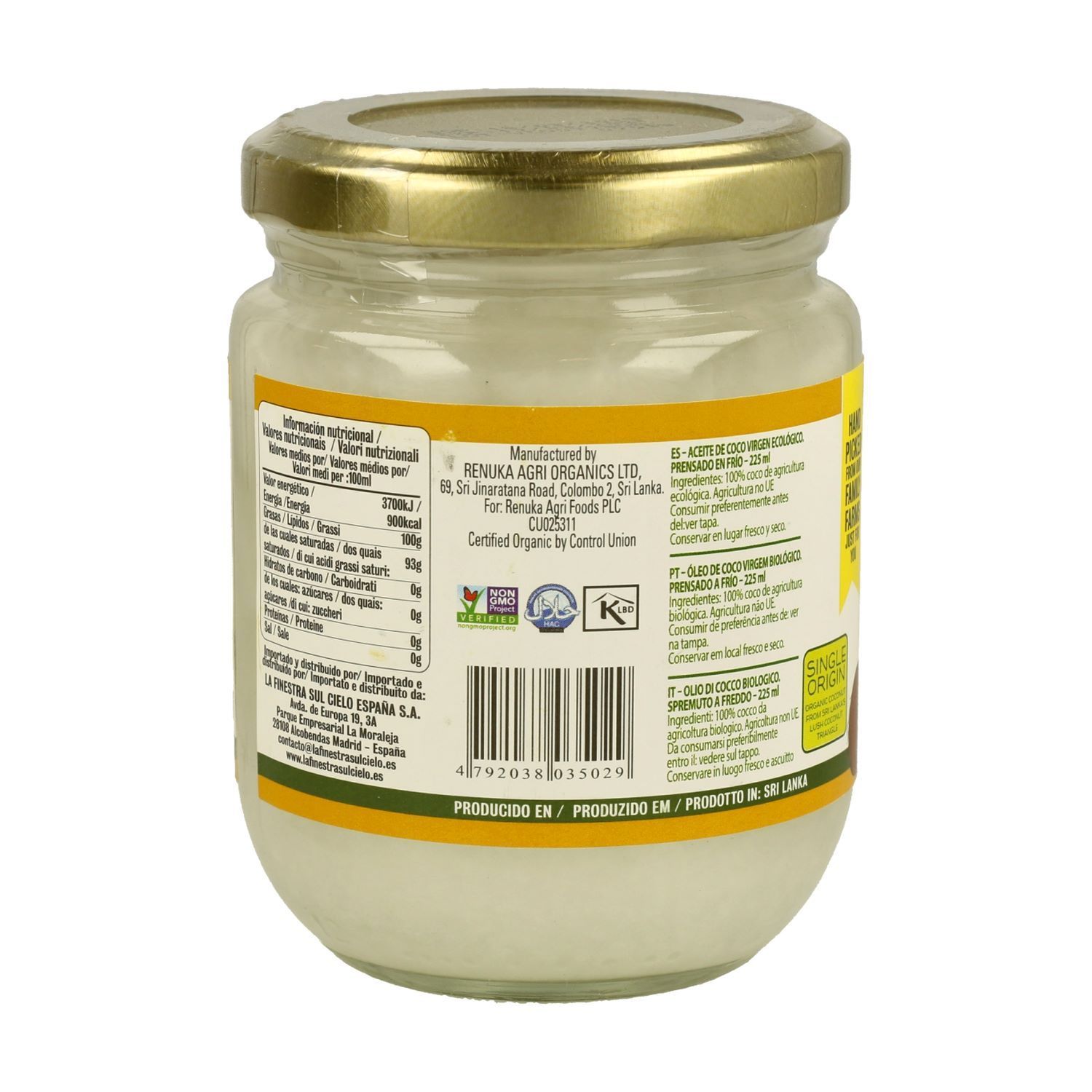 Aceite de coco virgen bio (225ml.) - Imagen 3