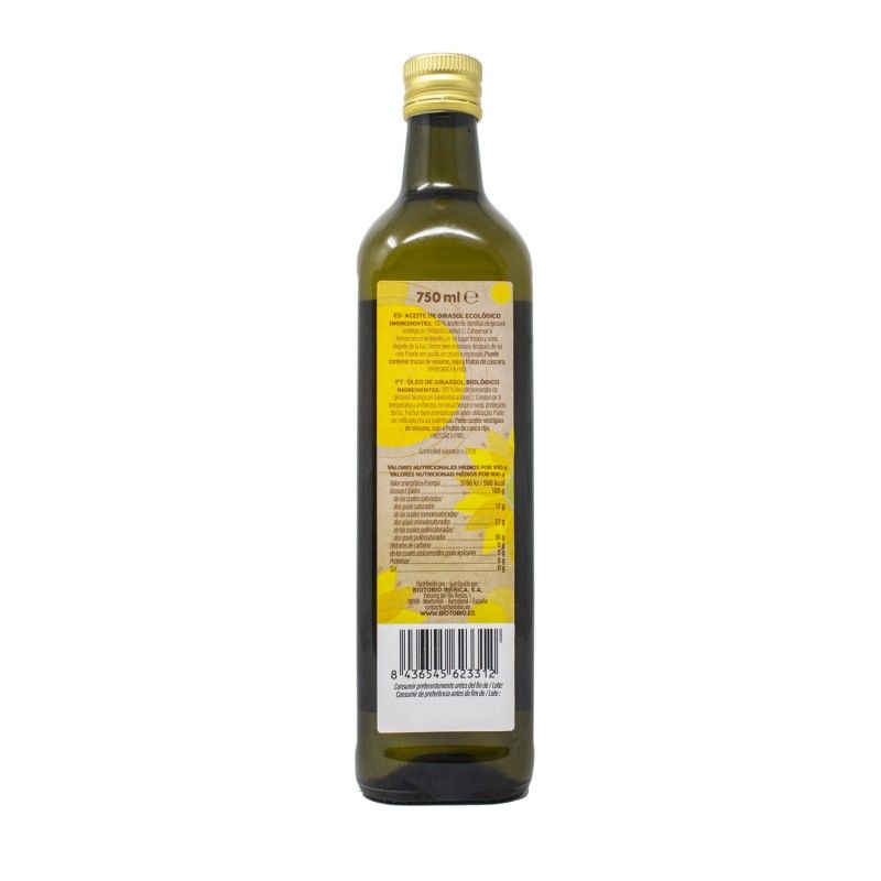 Aceite de semillas de girasol BIO (750ml.) - Imagen 2