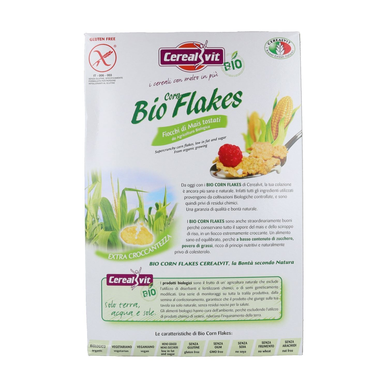 Ceral Vit desayuno Bio Corn Flakes maiz 375gr. - Imagen 2