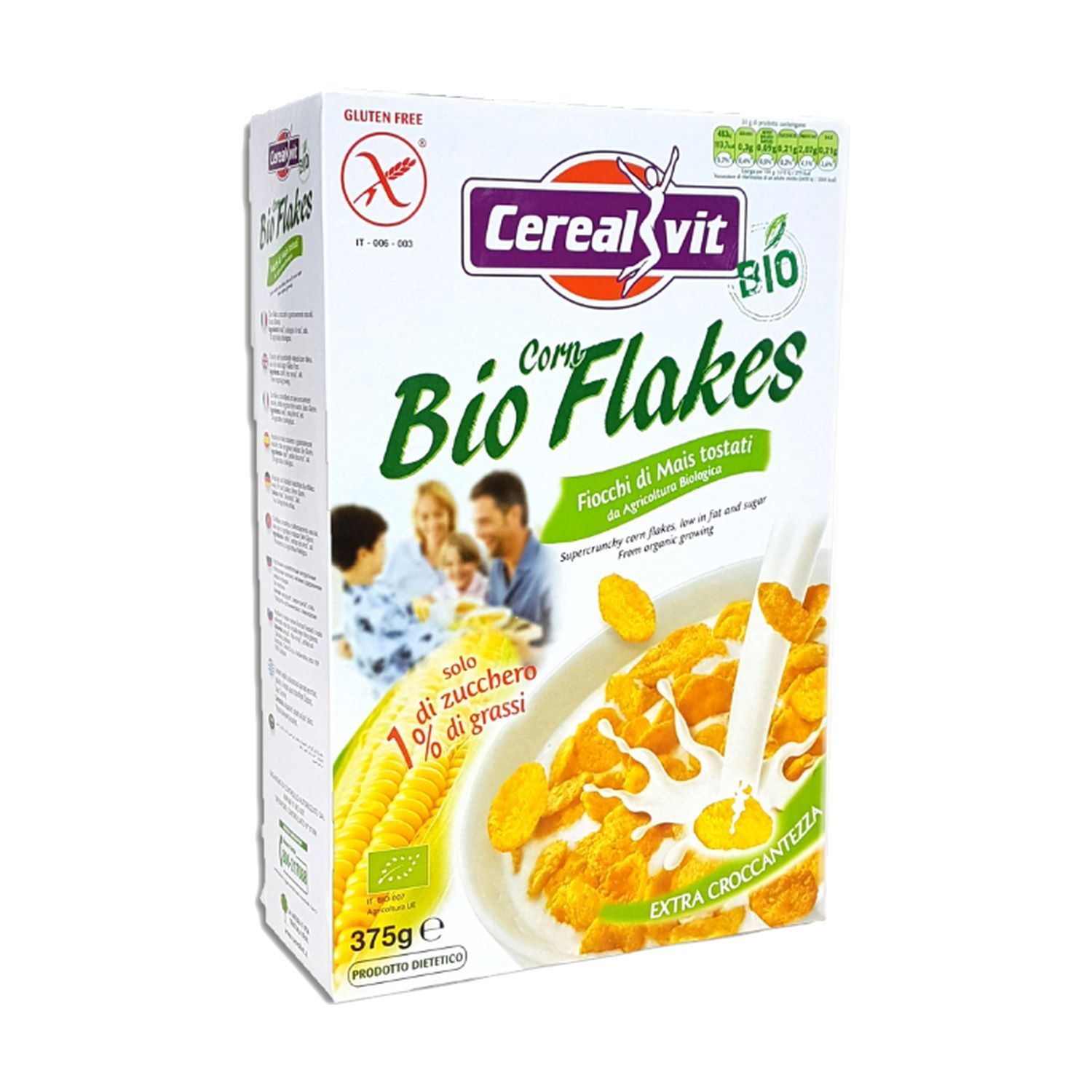 Ceral Vit desayuno Bio Corn Flakes maiz 375gr.