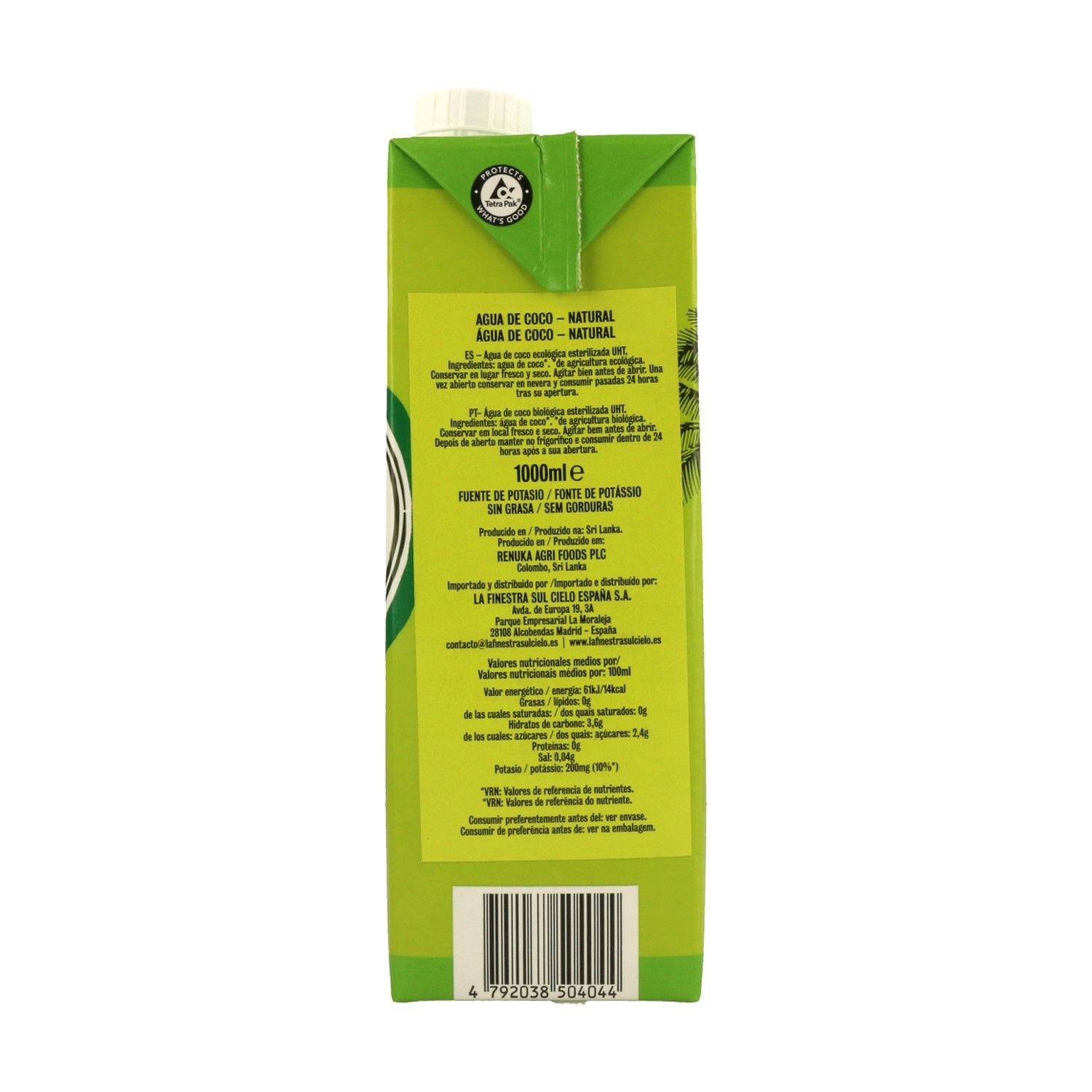 Agua de Coco Natural (1L.) - Imagen 3