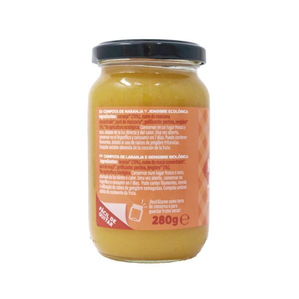Alternative view of Compota de naranja y jengibre Bio sin azucares añadidos (280gr.)