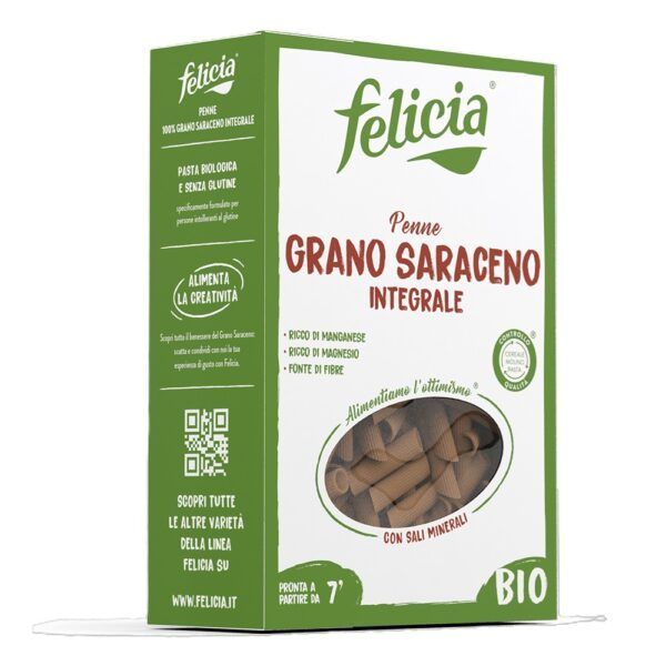 Macarrón (Penne) integral de trigo sarraceno 100% orgánico (250gr.)
