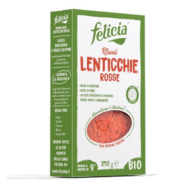 Risoni con lentejas rojas 100% (250gr.)