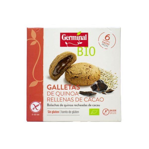 GALLETAS SIN GLUTEN DE QUINOA RELLENAS DE CREMA DE CACAO