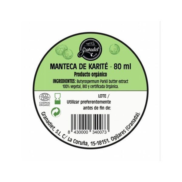 MANTECA KARITÉ 100 % PURA ORGÁNICA (80gr.) - Imagen 4
