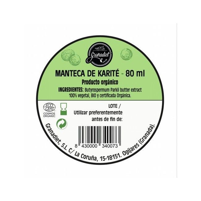 MANTECA KARITÉ 100 % PURA ORGÁNICA (80gr.) - Imagen 4