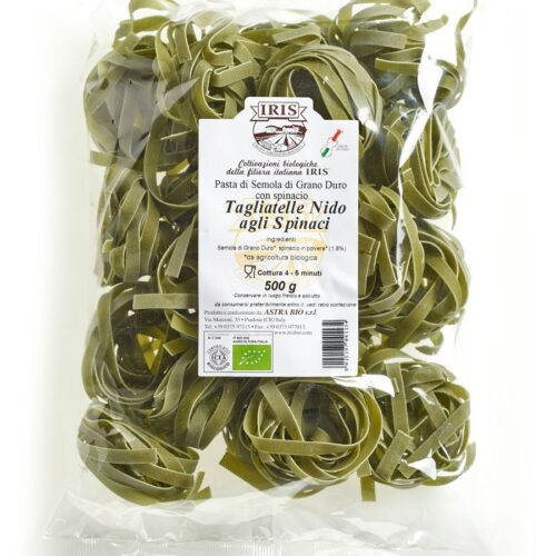 Tagliatelle (Nido) de sémola ecológica con espinacas (500gr.)