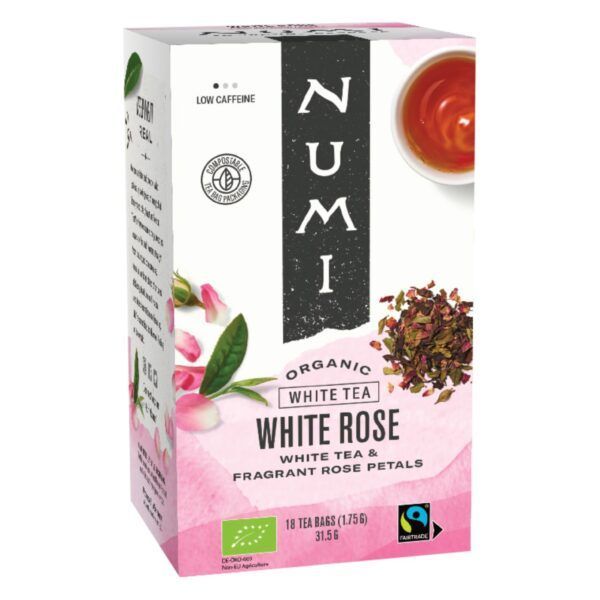 Té Blanco con Pétalos de Rosa Bio (18 bolsitas)