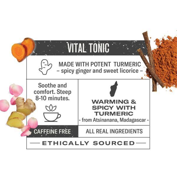 Infusión de Cúrcuma – Tres Raíces Bio (18 bolsitas) - Imagen 3