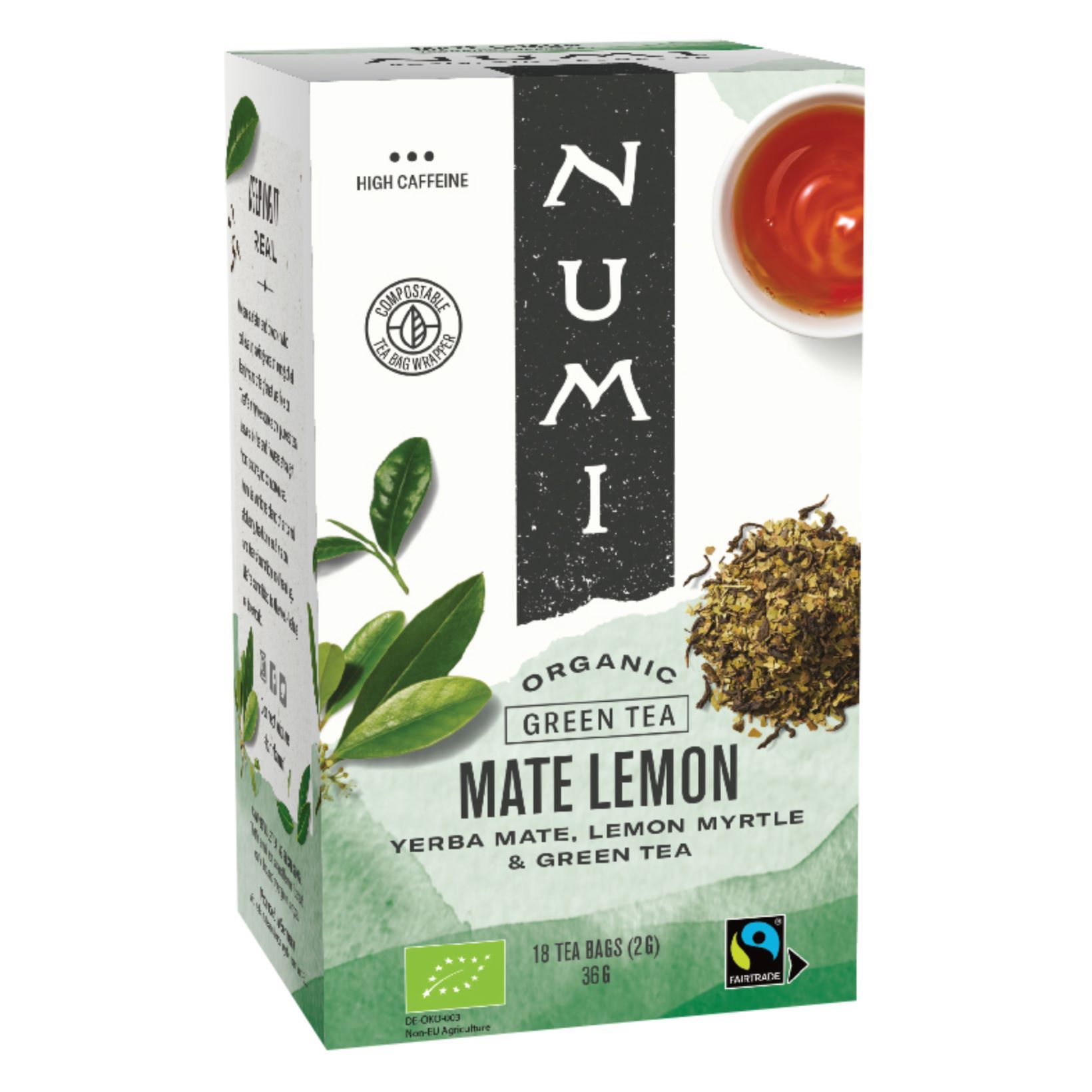 Té Verde con Mate y Mirto de Limón Bio (18 bolsitas)