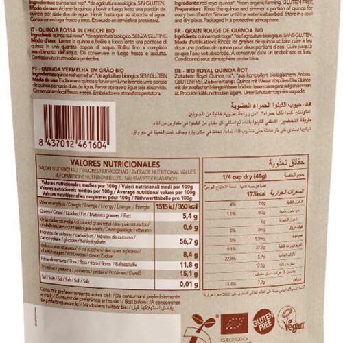 Quinoa real grano rojo bio sin gluten 500gr. - Imagen 2