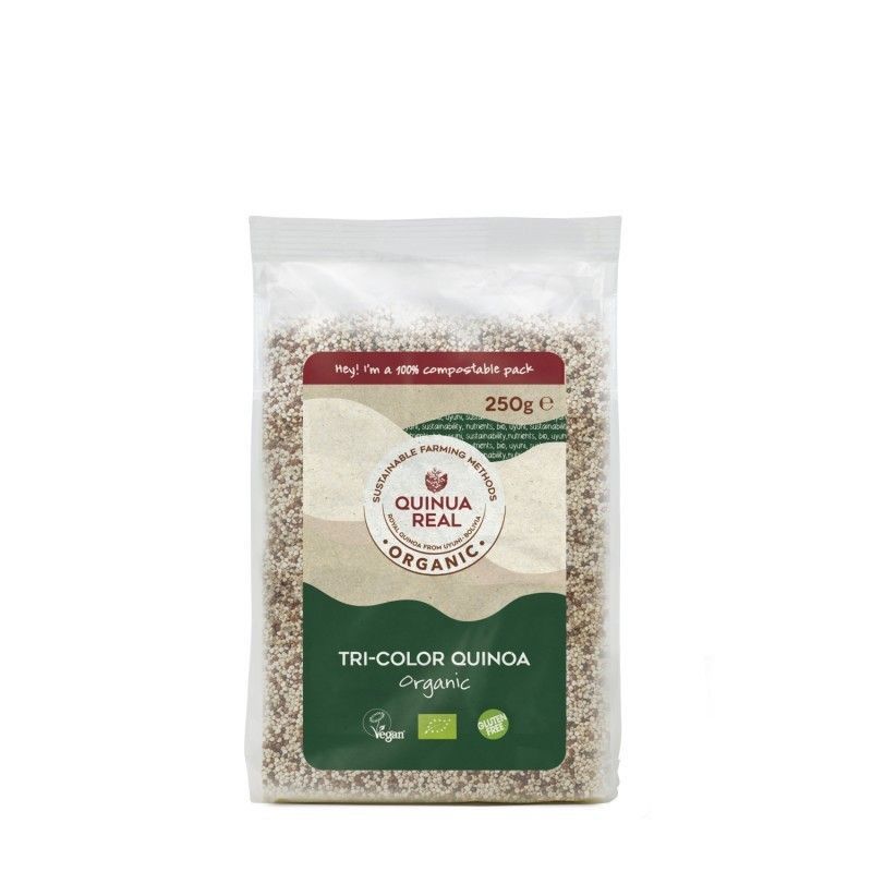 Quinoa real tricolor en grano bio sin gluten 250gr.