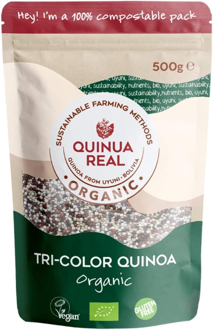 Quinoa real tricolor en grano bio sin gluten 500gr.