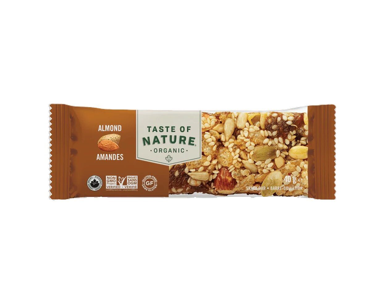 Barrita de almendras 40gr. (Caja 16uds.)
