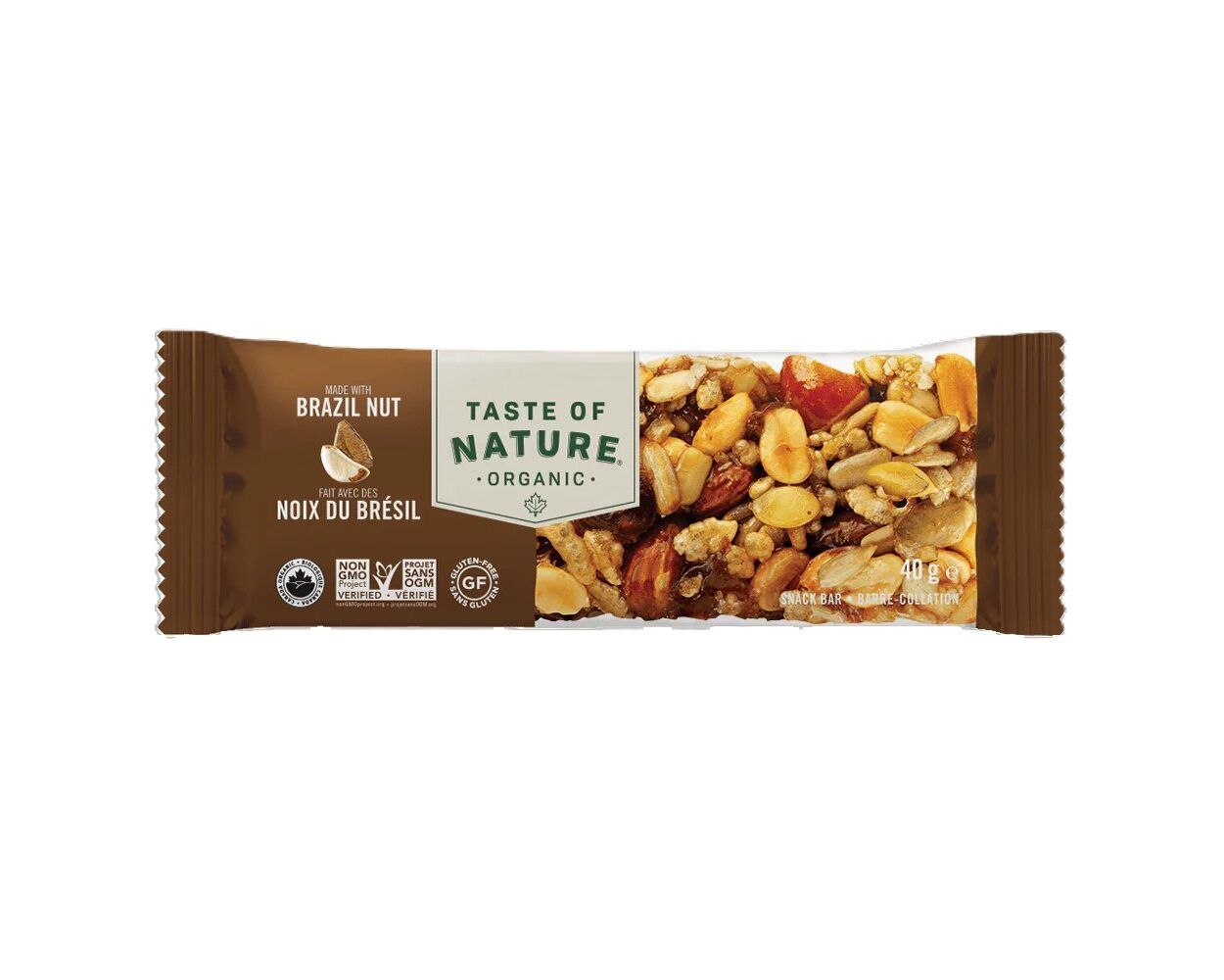 Barrita de nueces de Brasil 40gr. (Caja 16uds.)