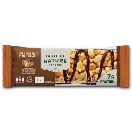Barrita de proteina de chocolate, caramelo y cacahuetes 40gr. (Caja 16uds.)
