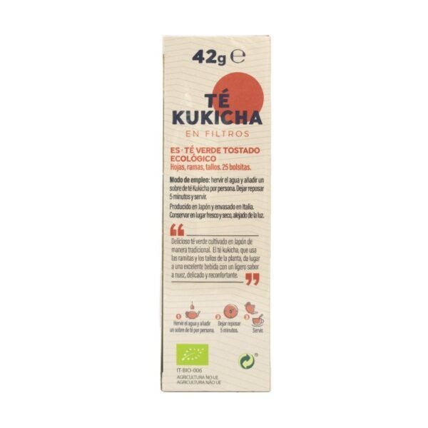 Alternative view of Té Kukicha en filtro BIO 100% (42gr./6uds.)