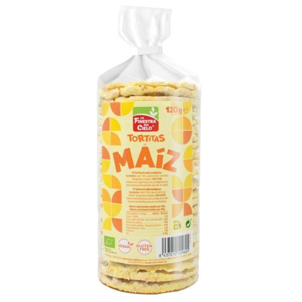 Tortitas de maíz con sal y sin gluten 120gr.