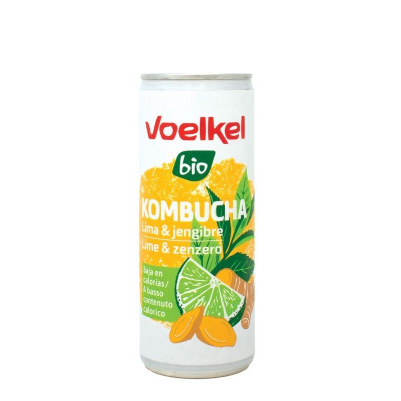 Kombucha Lima y Jengibre BIO lata 250ml.