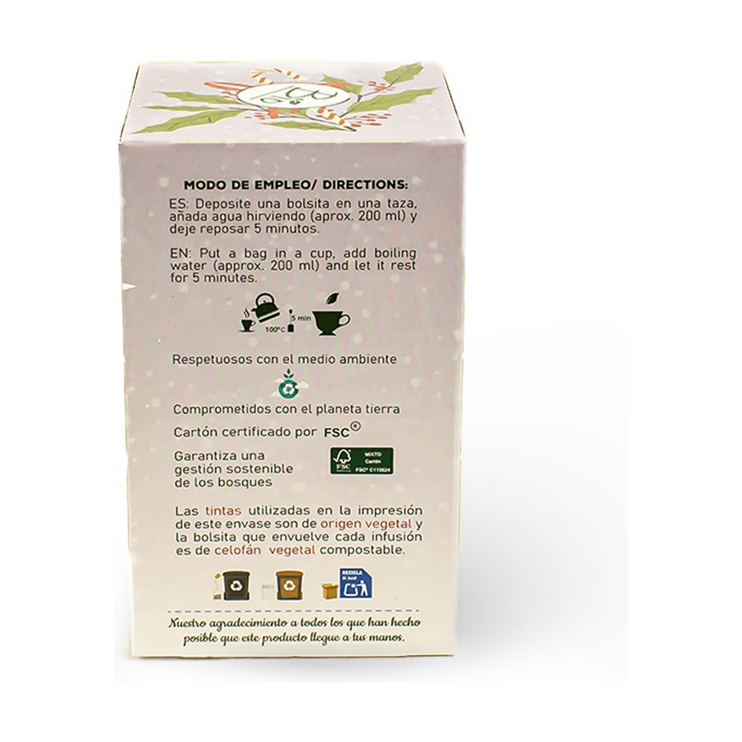 TÉ ESPECIAL DE NAVIDAD (20 bolsitas / 30 gr.) - Imagen 2