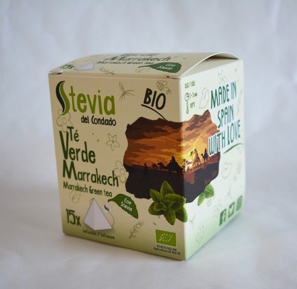 Té Verde Marrakech con Stevia BIO | 15 Pirámides