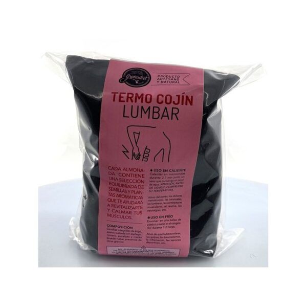 ALMOHADA LUMBAR TERMO CALMANTE DE SEMILLAS 1,225 kg