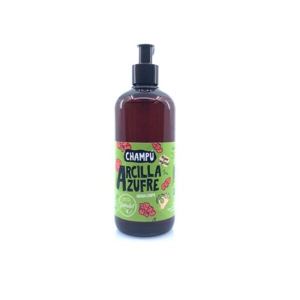 CHAMPÚ ANTICASPA Y ANTIGRASA DE ARCILLA Y AZUFRE 500 ML.