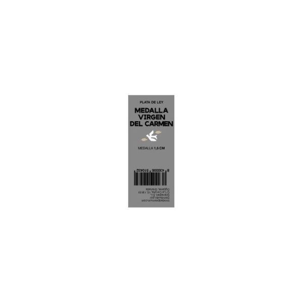 TRINIDAD MEDALLA VIRGEN DEL CARMEN PLATA 1,5 CM. - Imagen 2