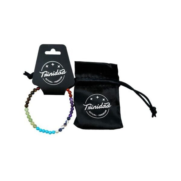 TRINIDAD PULSERA CHAKRAS BOLA 4 MM.