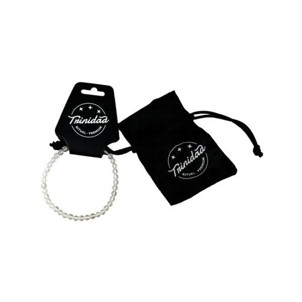 TRINIDAD PULSERA CUARZO CRISTAL BOLA 4 MM.