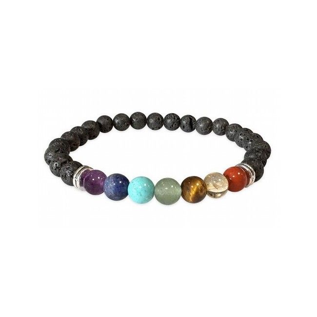 TRINIDAD PULSERA LAVA 7 CHAKRAS 6 MM. - Imagen 2