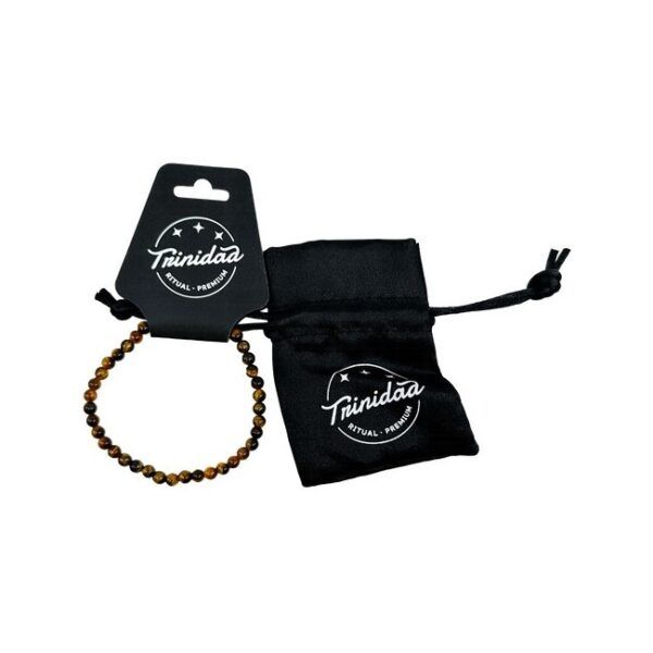 TRINIDAD PULSERA OJO TIGRE BOLA 4 MM.