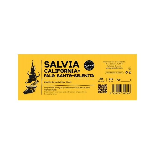TRINIDAD SALVIA CALIFORNIA PALO SANTO SELENITA 25 GR. 10 CM - Imagen 3