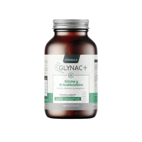 GlyNAC Fórmula 60 cápsulas. N-acetilcisteína (NAC) y glicina. Salud celular y mitocondrial
