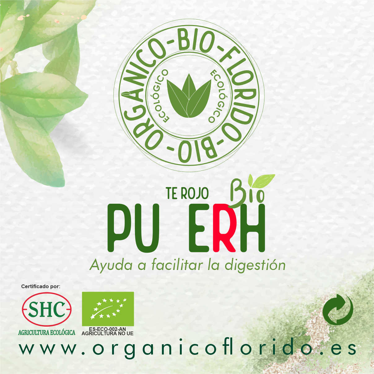 TÉ ROJO PU ERH BIO ORGÁNICOFLORIDO 500gr.