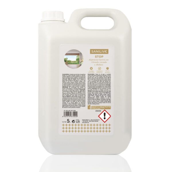 SANILIVE STOP 5L - Limpiador general REPELENTE NATURAL de insectos