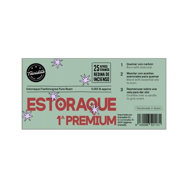 TRINIDAD RESINA ESTORAQUE 1ª PREMIUN 25gr. - Imagen 2