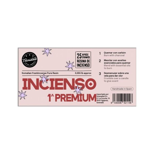 TRINIDAD RESINA INCIENSO SOMALIA 1ª PREMIUN 25gr. - Imagen 2