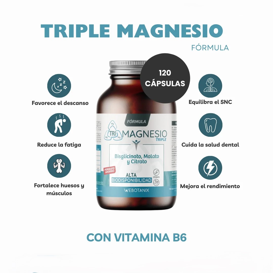 Fórmula Triple Magnesio - Formato AHORRO · 120 Cápsulas Vegano - Imagen 2