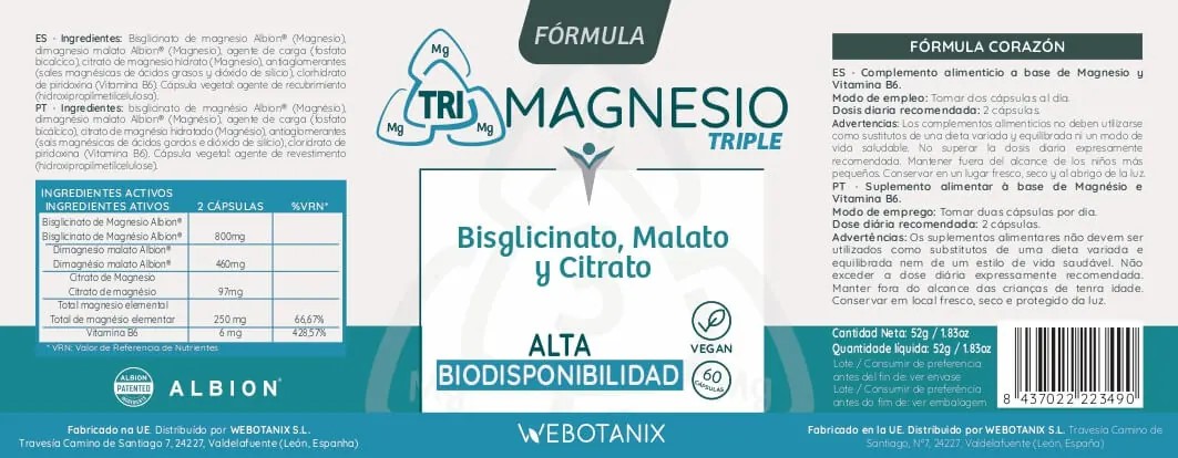 Fórmula Triple Magnesio - Formato AHORRO · 120 Cápsulas Vegano - Imagen 7
