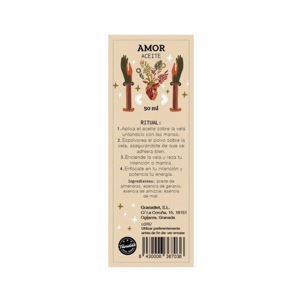 TRINIDAD ACEITE RITUAL AMOR 50ml. - Imagen 3
