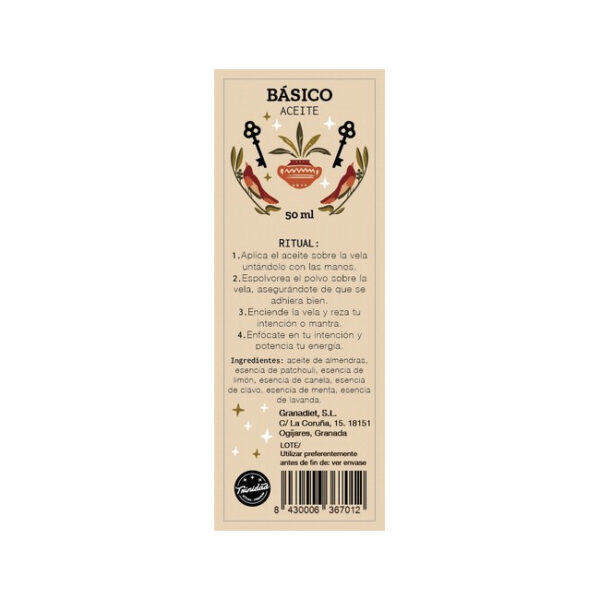 TRINIDAD ACEITE RITUAL BÁSICO 50ml. - Imagen 3